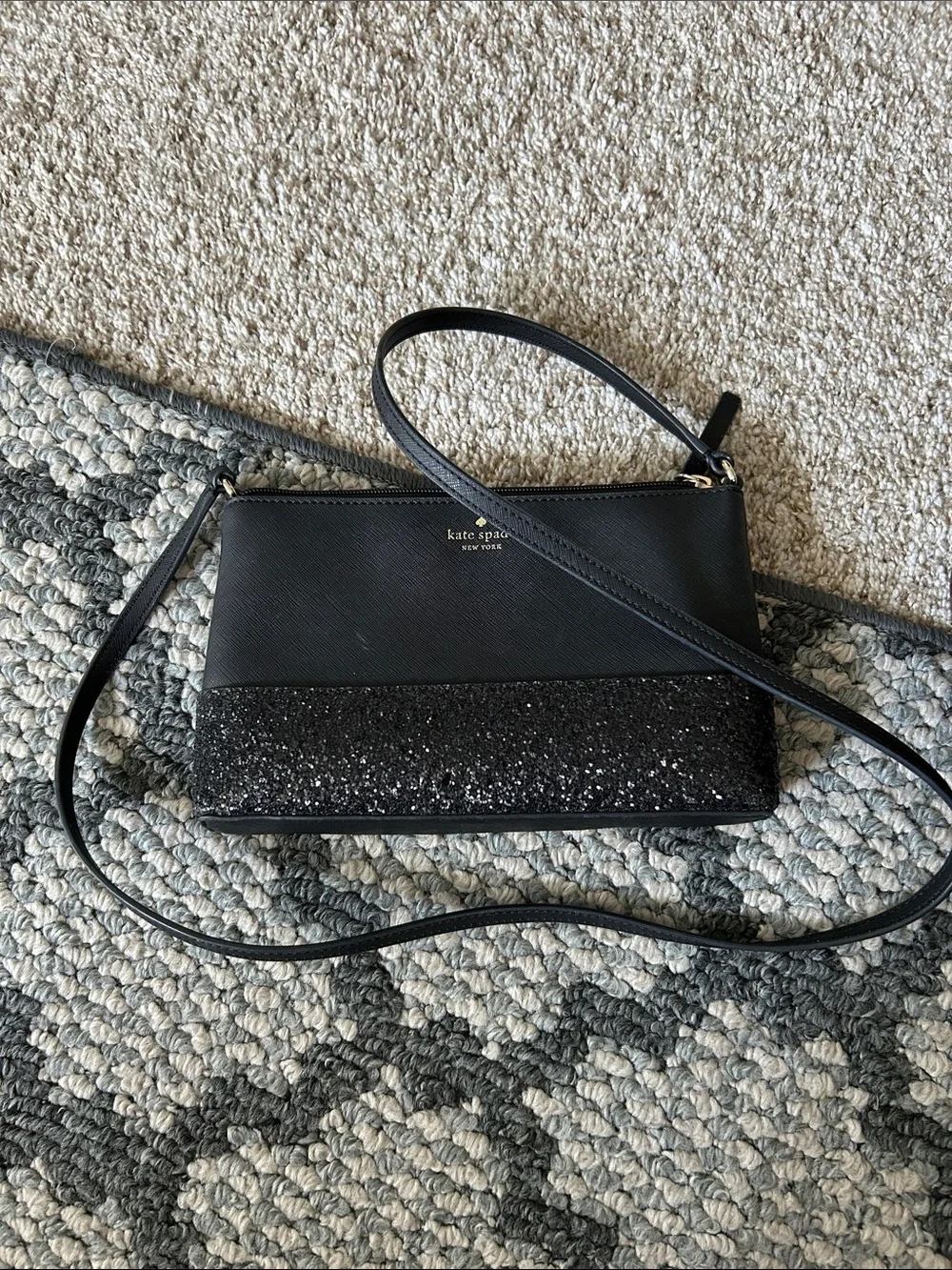 kate spade Black Glitter Two-Tone purse